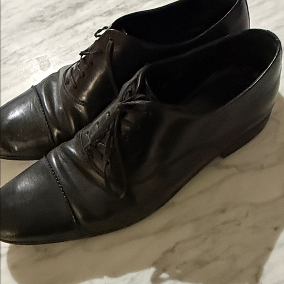 Salvatore Ferragamo Black Leather Oxfords - Picture 3 of 6